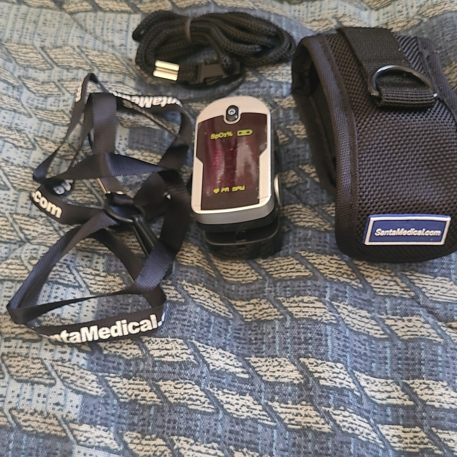Santamedical Sportstone Fingertip Pulse Oximeter Sports w/ Case & Lanyard