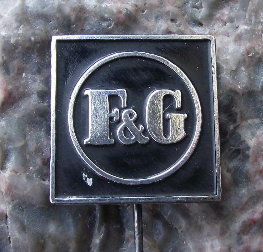 Antique F G Felten and Guilleaume Electric Motors Metal Steel Cables Pin Badge