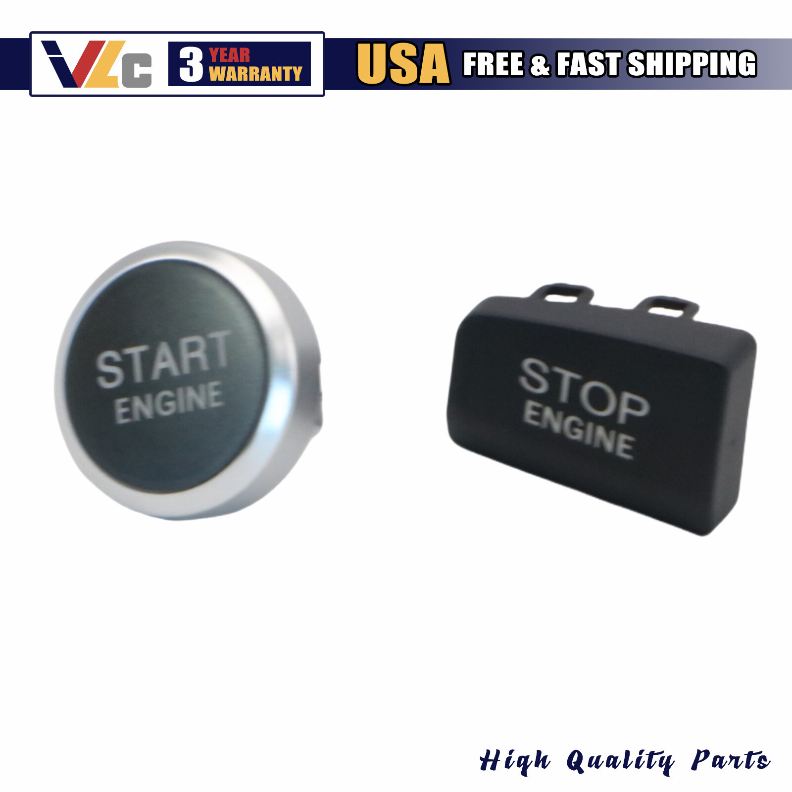 Engine Ignition Start-Stop Switch Button Cap Repair Kit For Audi Q7 2010-2015 US