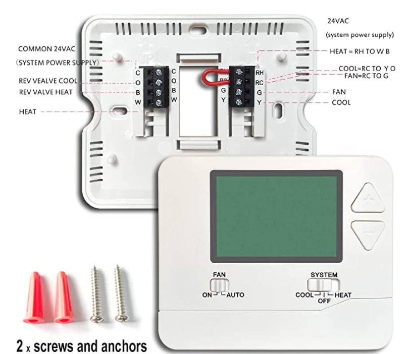 Digital Wall Electronic Non Programmable Thermostat STN-701 Heat / Cool
