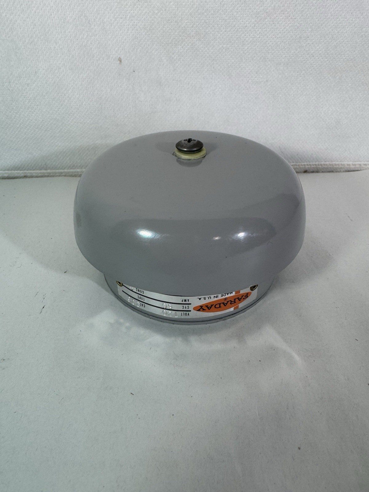 FARADAY ALARM BELL 4in GONG 120V CYC 60 CAT#336 Gray P/N 1300707-1
