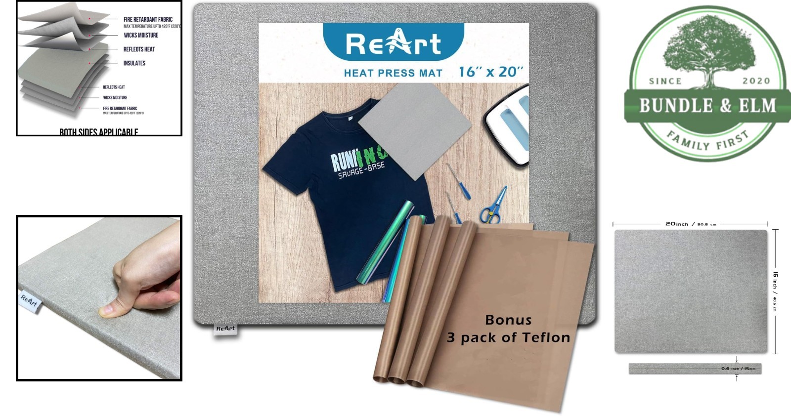 Heat Press Mat 16" x 20" for DIY Projects - Suitable for Various Materials