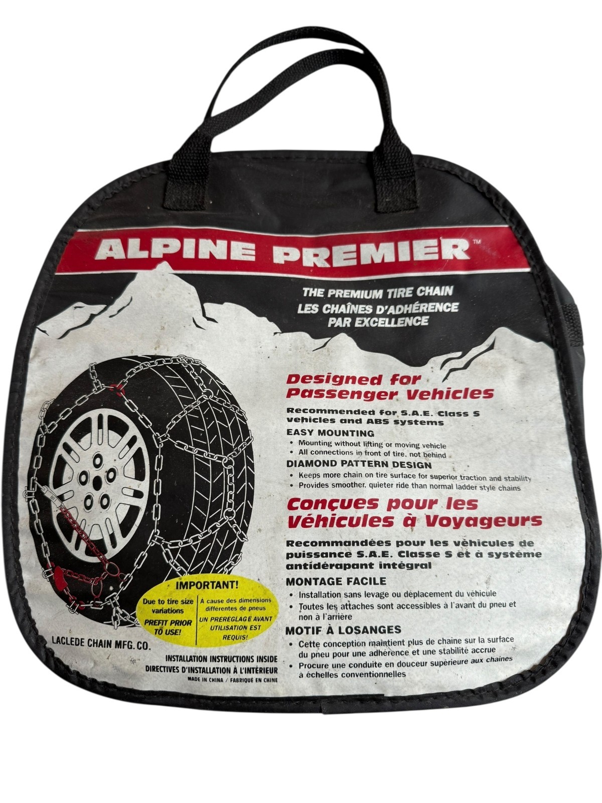 NEW Laclede Alpine Premier Tire Snow Chains 1540, Passenger Vehicles