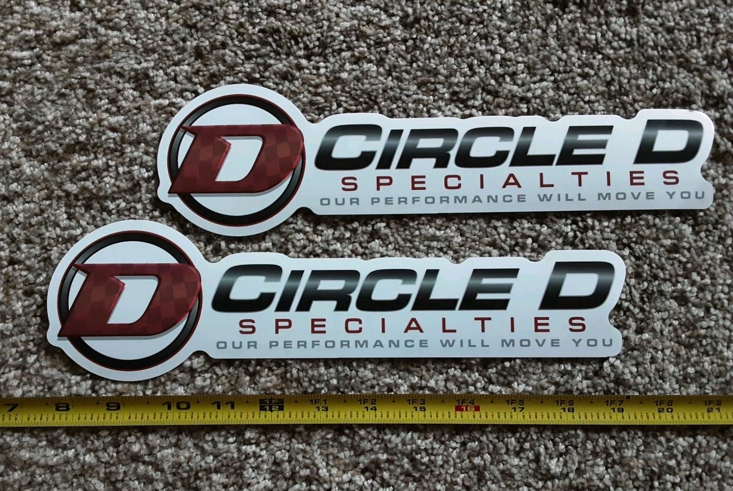 Lot of 2 Circle D Torque Converter Racing Decals Stickers Nascar NHRA White