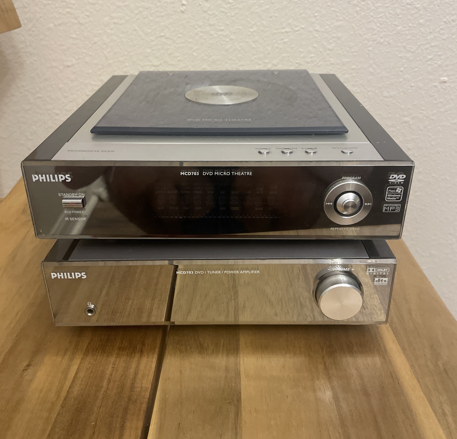 Philips MCD703/37 Micro Theatre DVD CD Tuner Amp - UNTESTED PARTS REPAIRS AS IS