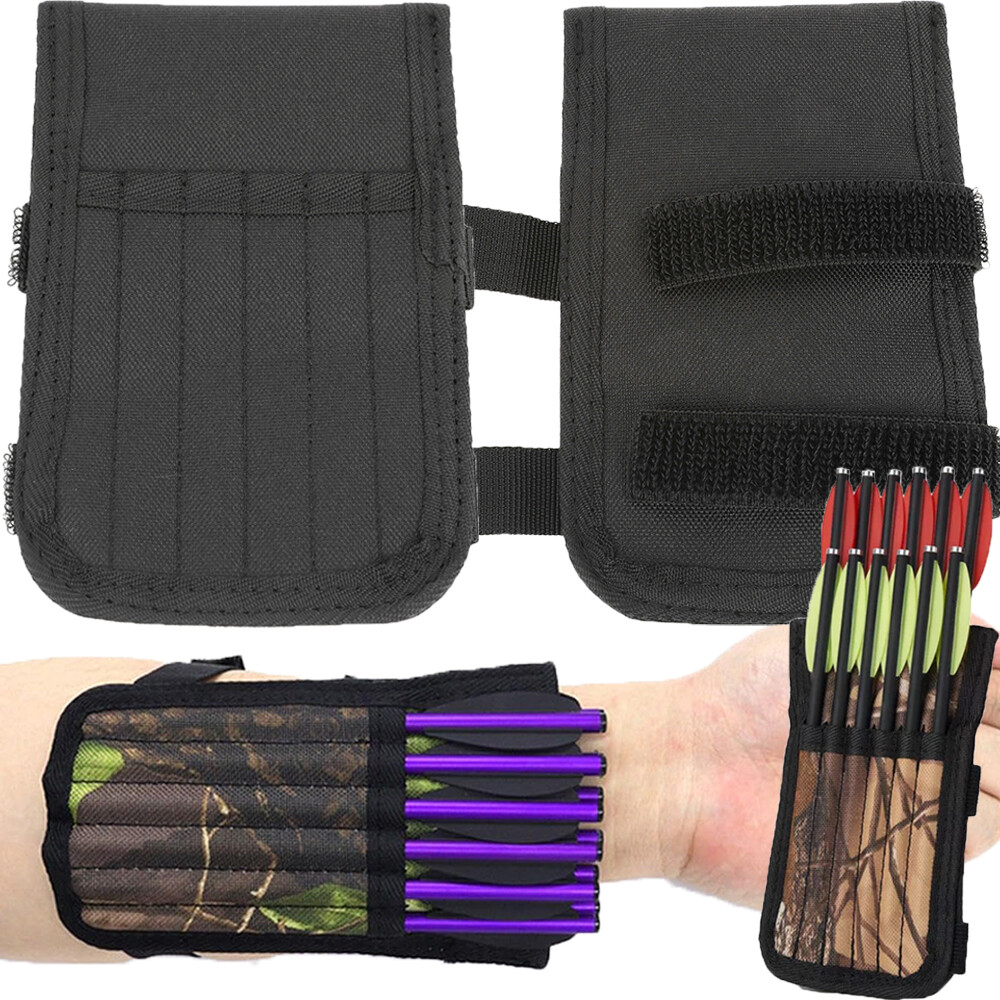 Camo Crossbow Arrow Quiver Bag Bolt Holder Double-Side Shooting Hunting Portable