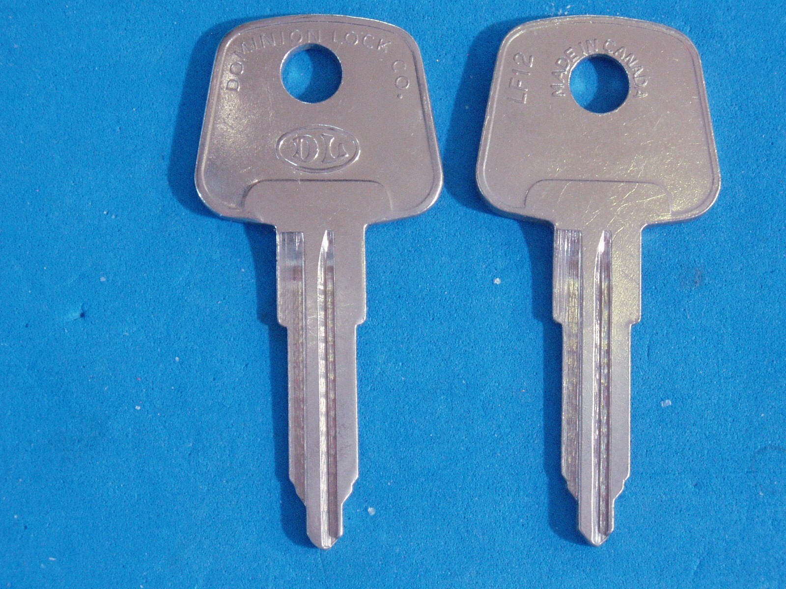 TWO CLASSIC AA3 KEY BLANKS LOCKSMITH VINTAGE AUTO LF12 X50 BRITISH LEYLAND