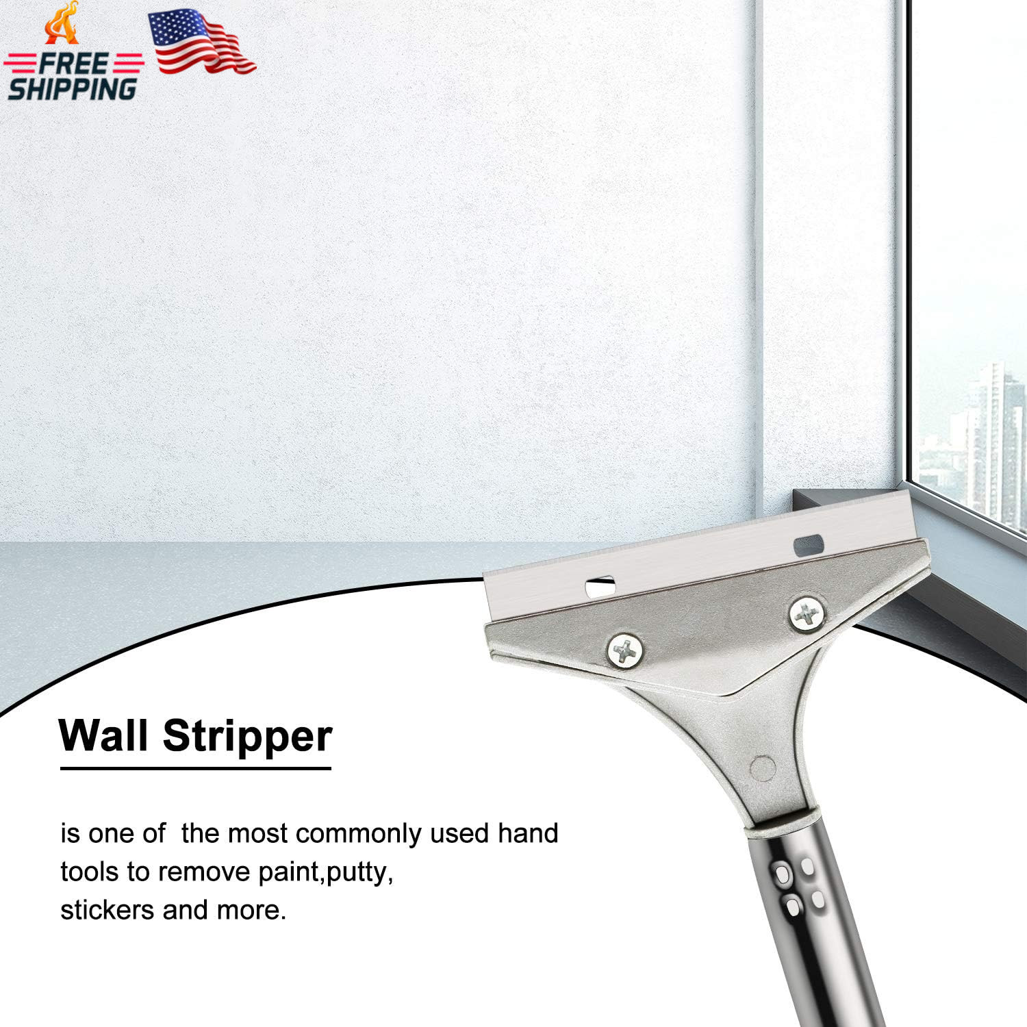 Mudder 4 Inch Razor Blade Scraper Tool Wallpaper Floor Tile Paint Removal Smooth