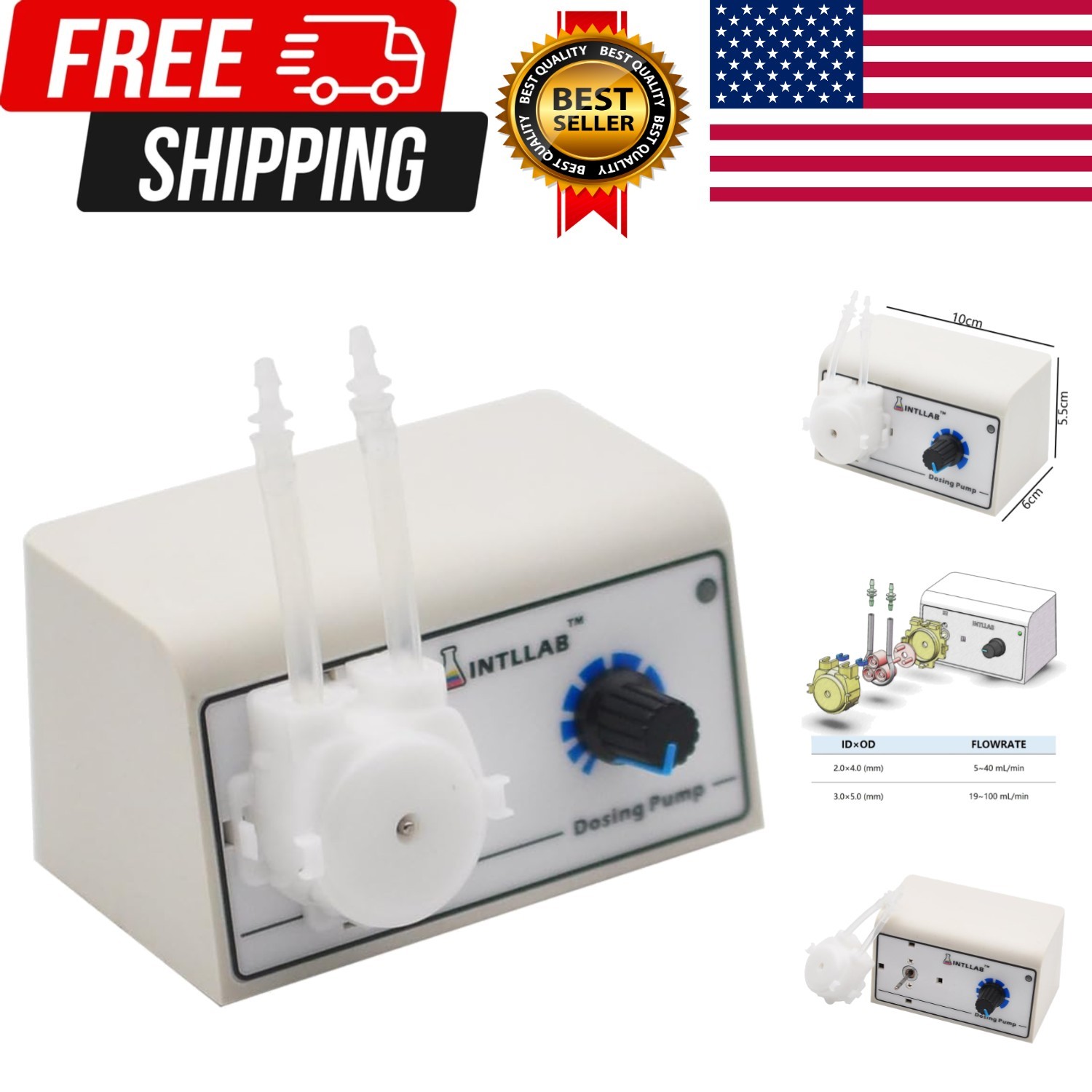 DIY Peristaltic Liquid Pump Dosing Pump for Aquarium Lab Analytical