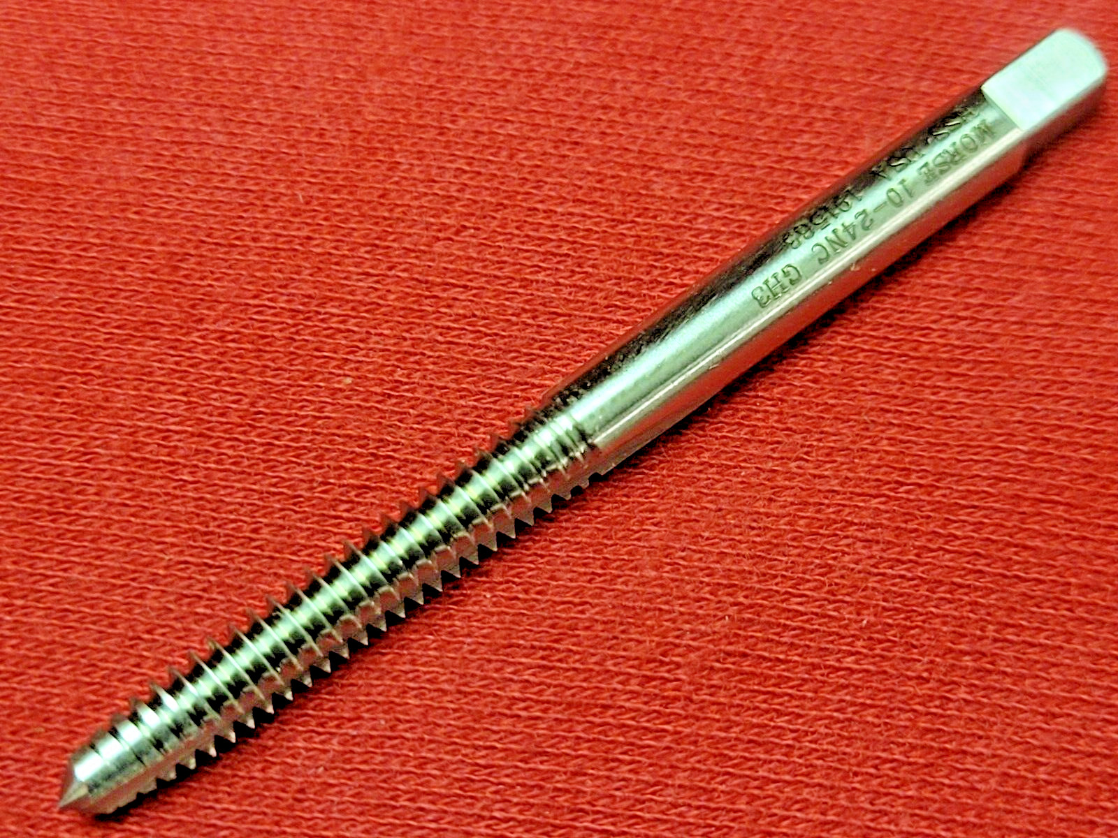 10-24 NC Plug Hand Tap HSS Morse MT3733750 RH GH3 USA 10/24 2 FLUTE USA Made
