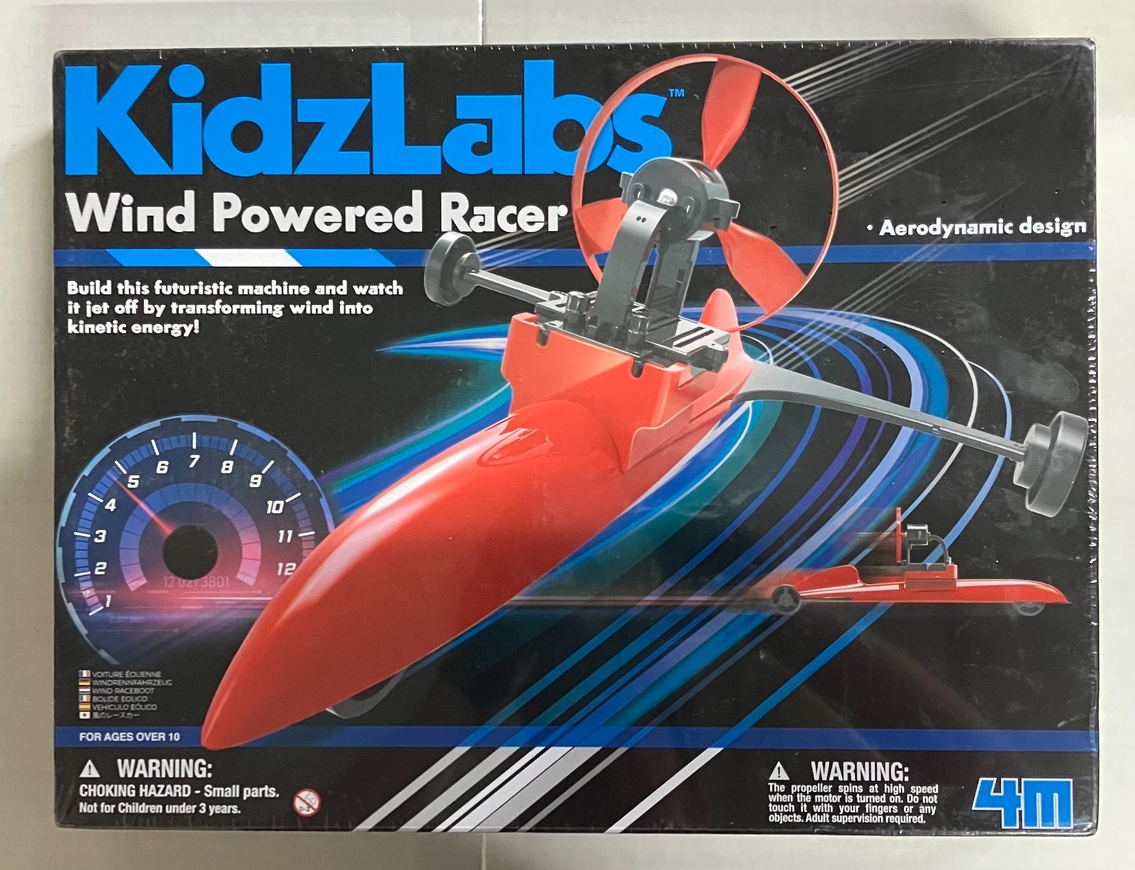 KidzLabs Wind Powered Racer STEM Science Kit 4M Toysmith 3870 (NEW)