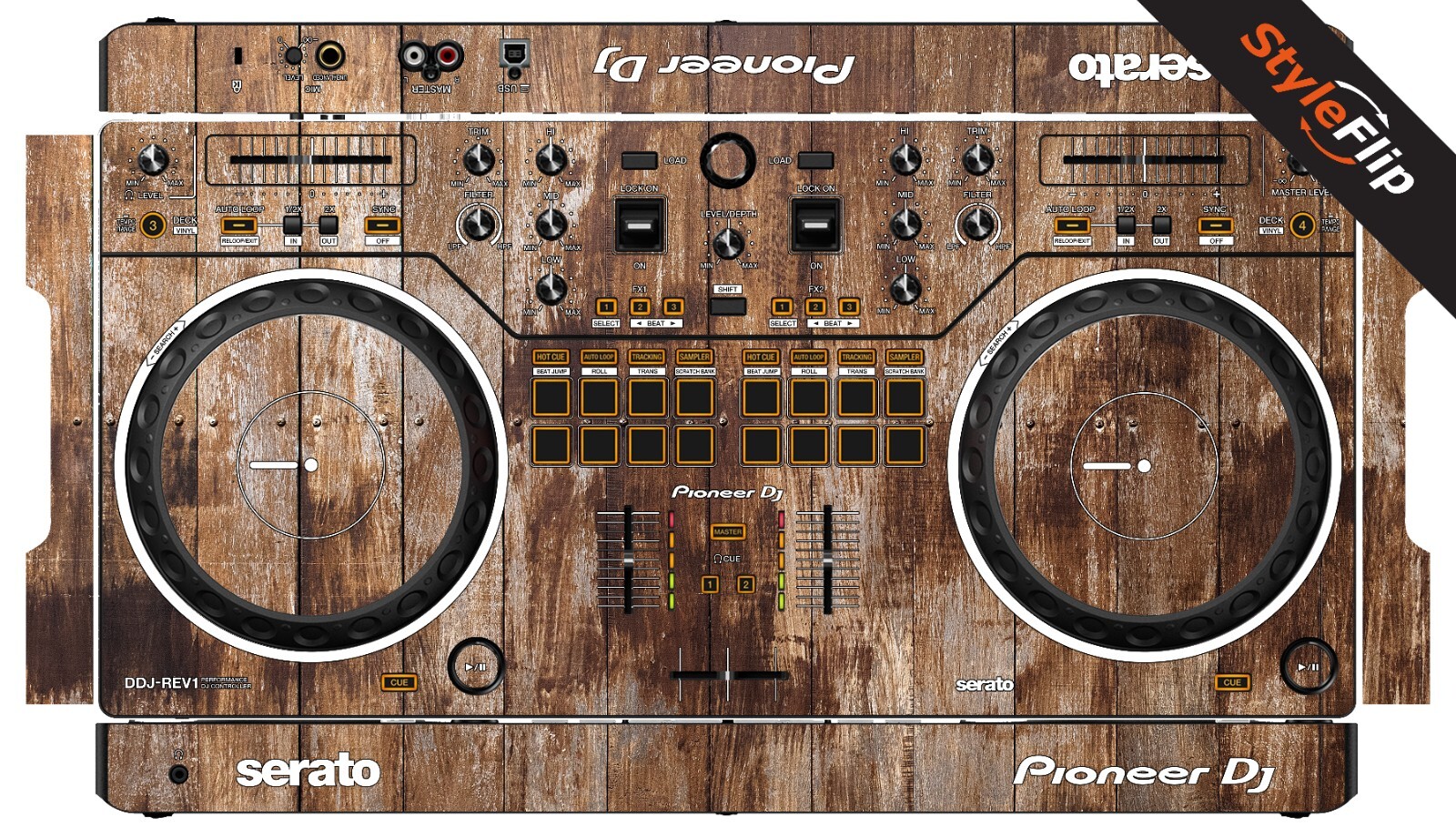 Pioneer DDJ-REV1 Skin | Wood #1 | Protective Decal | StyleFlip Skins