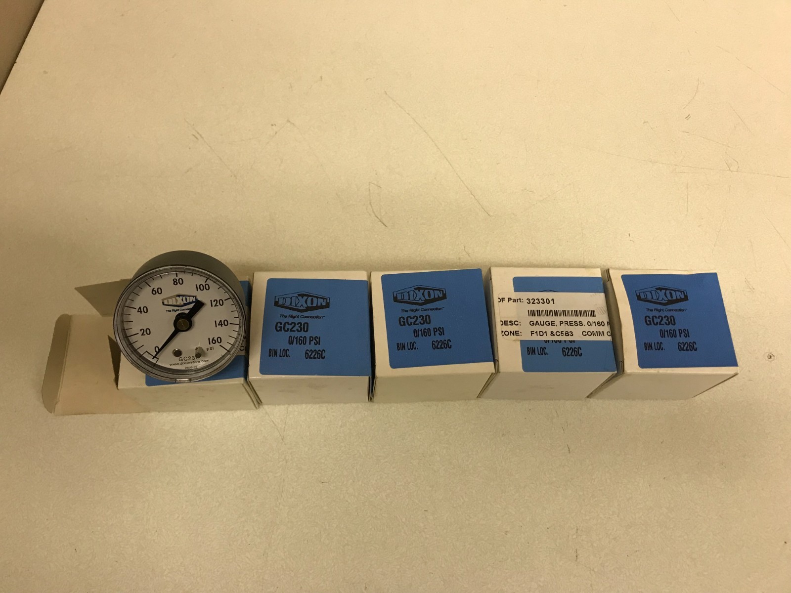 LOT of 5 NEW Dixon GC230 Pressure Gauge 0-160psi