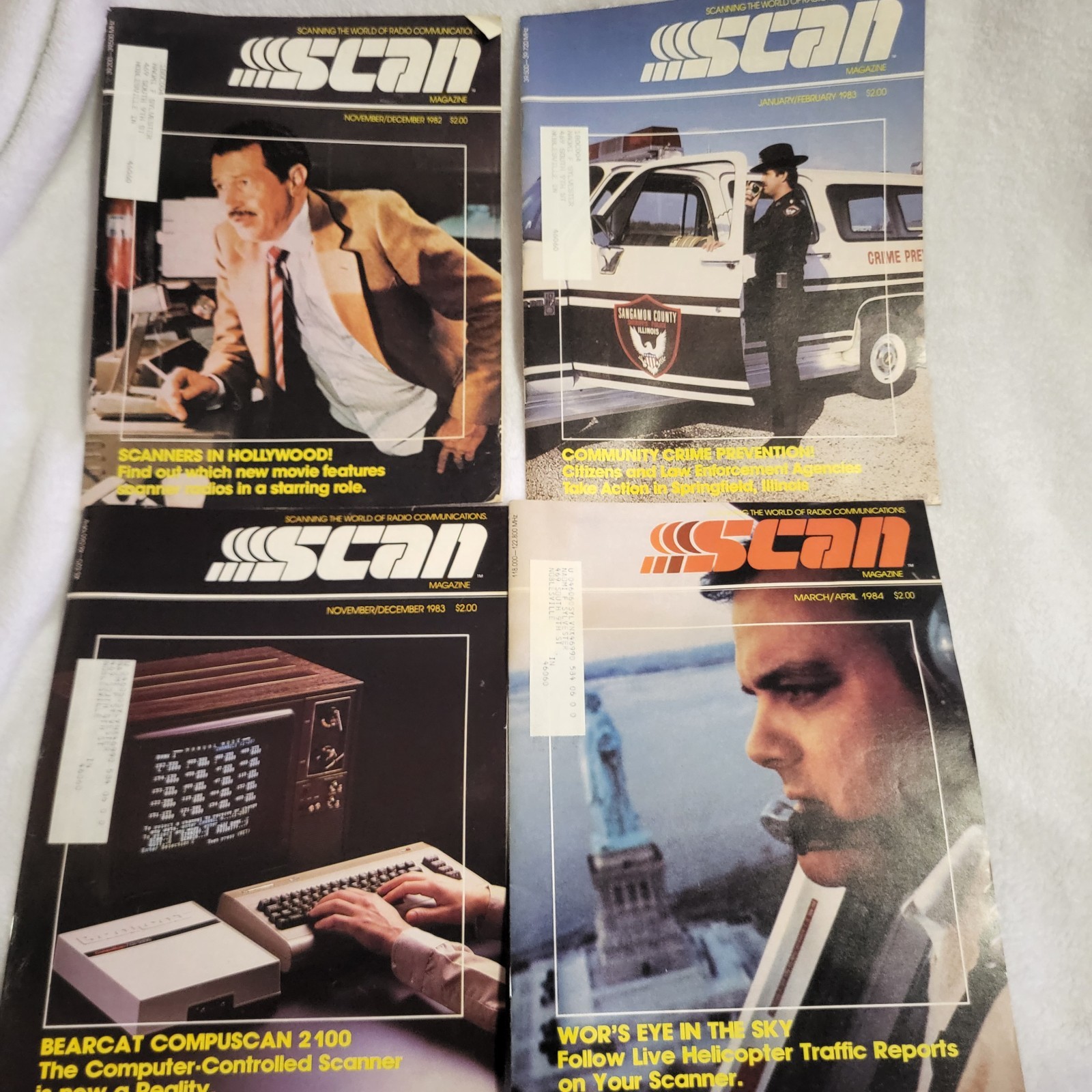 4 Vtg CB Radio Magazines Scan Scanning the World of Radio Communications 1982 84
