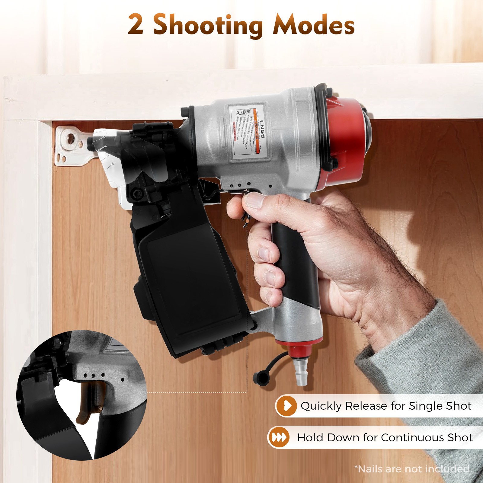 Air Nailer Pneumatic Siding Nail Gun For Wooden Packaging Wooden Pallets Fences