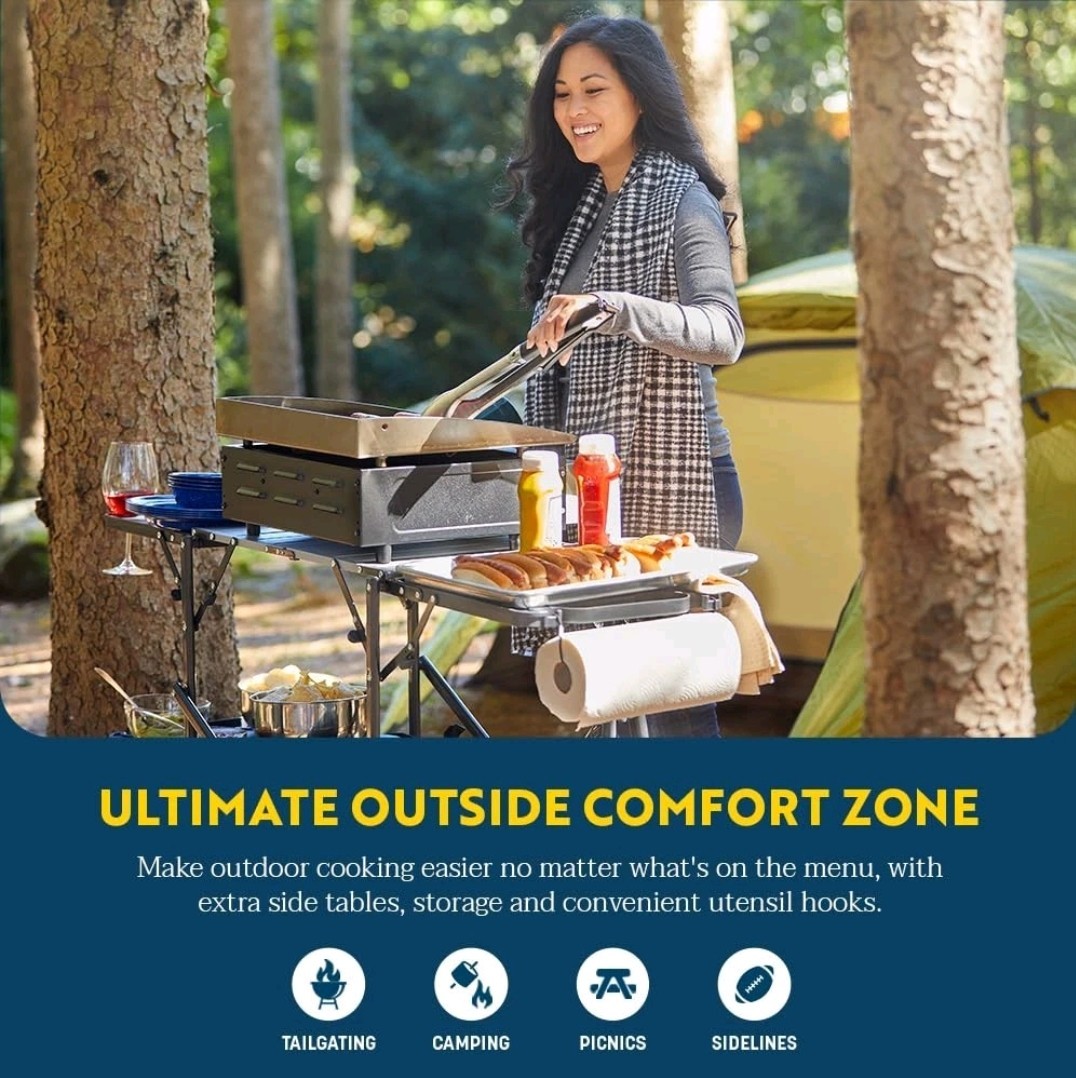 Gci Outdoor Slim-fold Cook Station | Portable Folding Kitchen Table Wi
