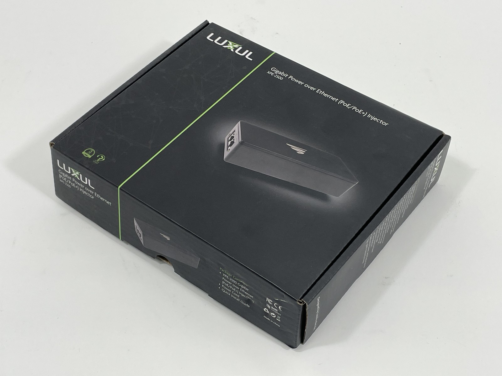 LOT OF 2 LUXUL Gigabit Power Over Ethernet PoE+ Injector - XPE-2500