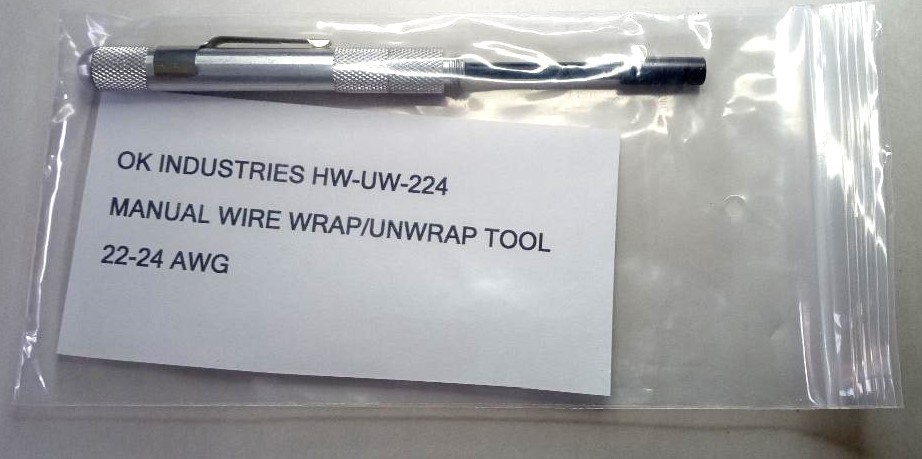 OK INDUSTRIES HW-UW-224 MANUAL WIRE WRAP/UNWRAP TOOL, 22-24 AWG