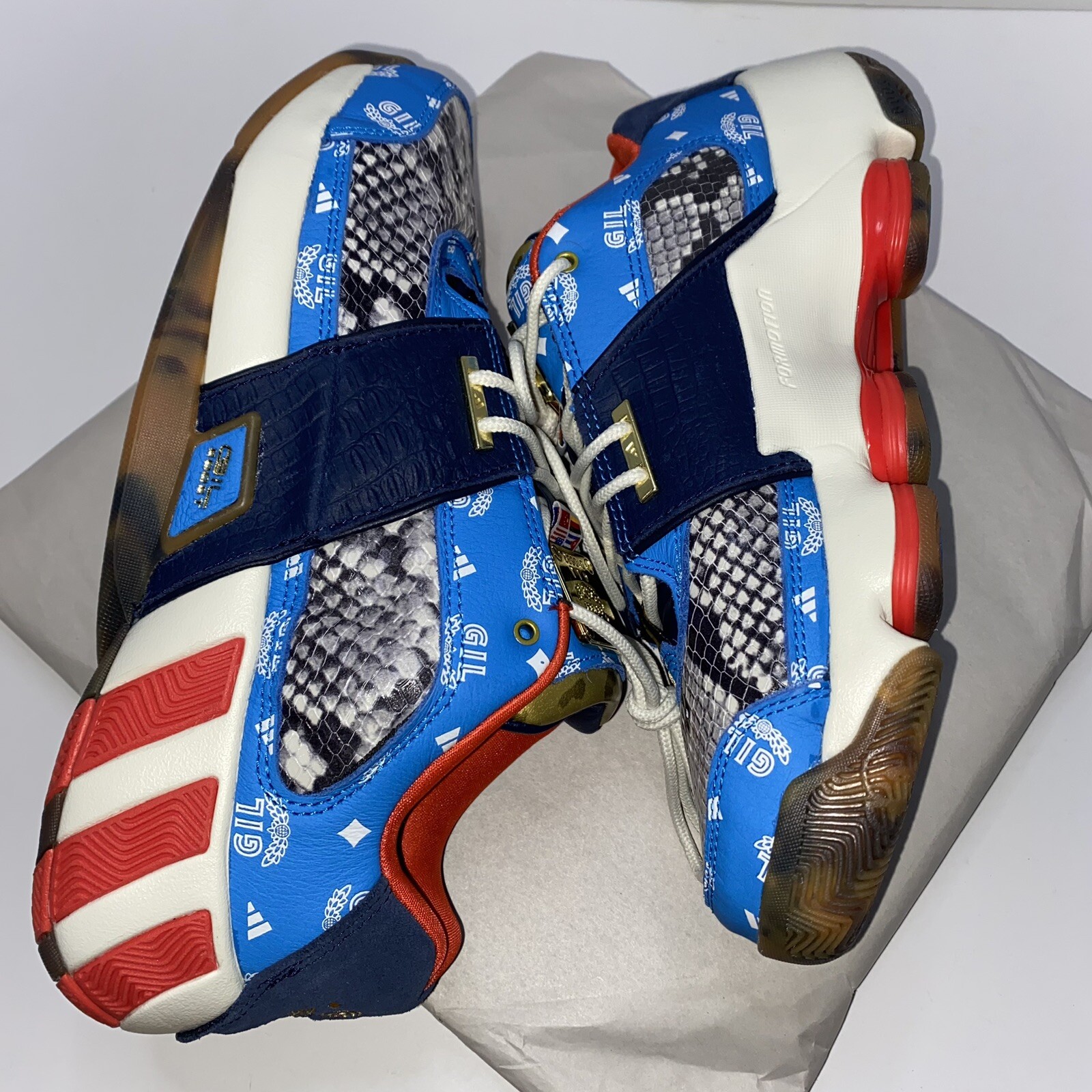 Adidas Agent Gil Restomod Athletic Shoes Snake Skin Multicolor GY6483 Men’s 8.5