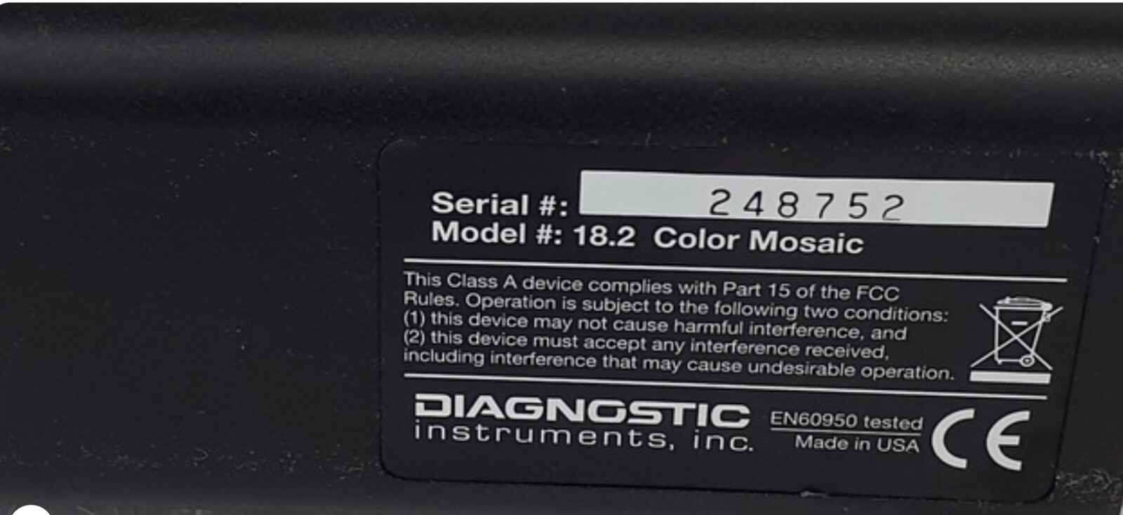 Diagnostic Instruments Insight 18.2 Color Mosaic Microscope Camera-Tested