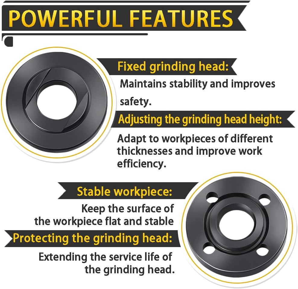 Premium 4PCS Angle Grinder Flange Nut Set with Storage Bag, Compatible Brands