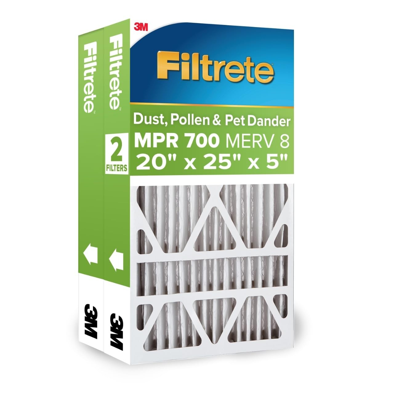Filtrete 20x25x5 AC Furnace Air Filter MPR 700 MERV 8 Fits Trion Air Bear Carrie