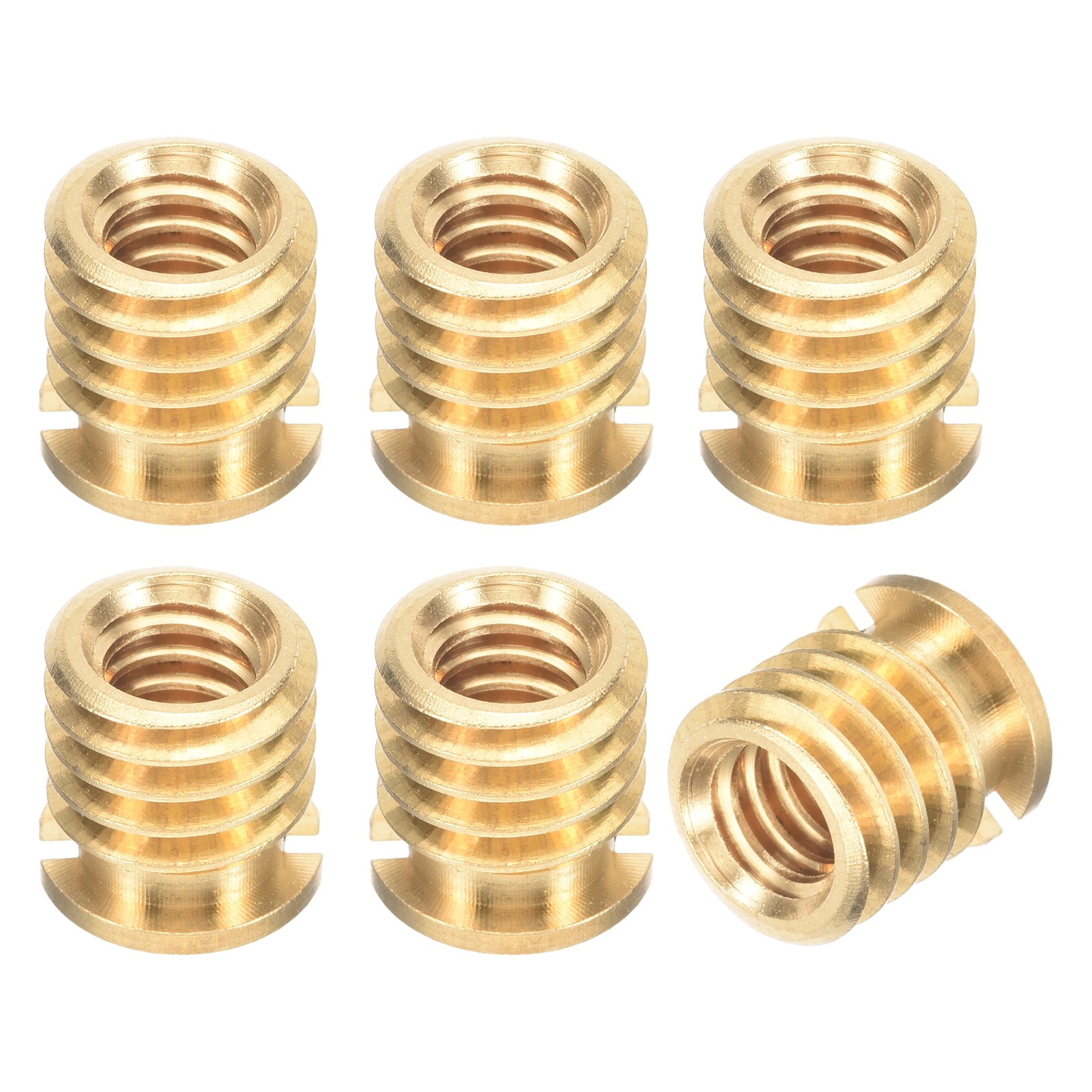 6PCS 1/4"-20 Female to 3/8"-16 Female 0.39 x 0.39Inch Brass Screw Adapters