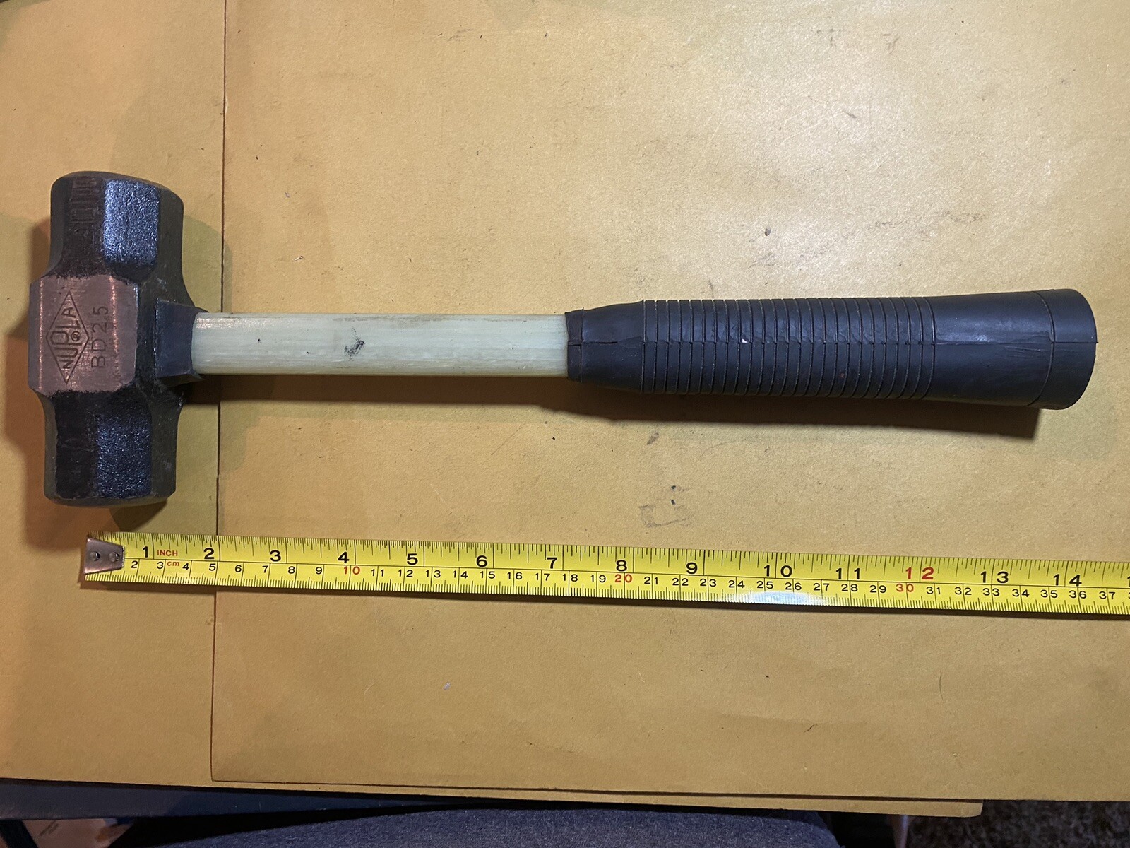 Nupla Fiberglass  Machinist Engineers Hammer 2.5 Lb Forged Steel  Hammer Nos