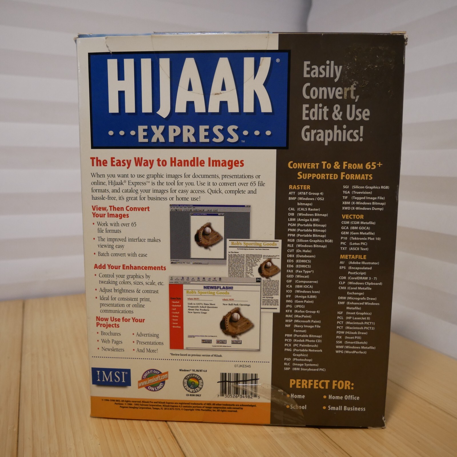 Quarterdeck Hijaak Express Graphics Conversion - Windows 95, 98, NT 4.0 CD-ROM