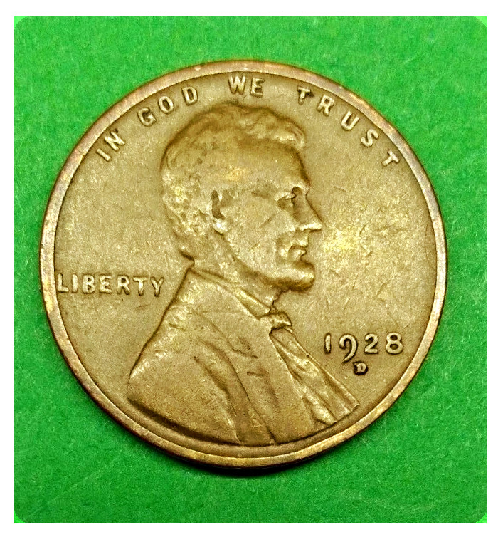 1928-D F Lincoln Wheat Penny Cent Fine - Nice Detail #95