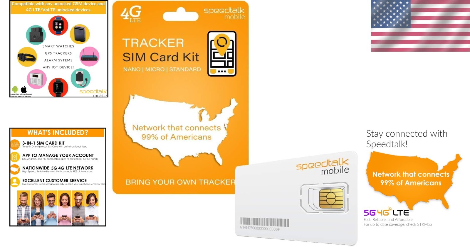 Universal Triple Cut SIM - Nationwide Coverage for 4G Devices, Easy Activation