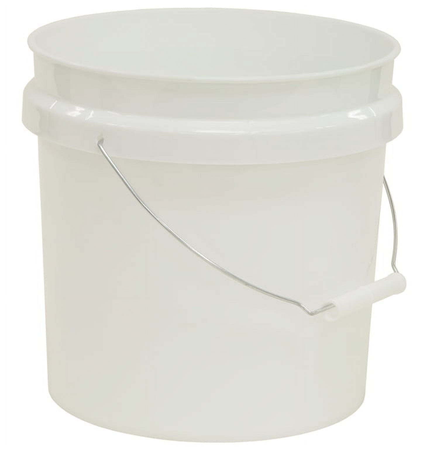 2 Pack 2 Gallon Round Comfort Handle Plastic Utility Bucket White 1 Each