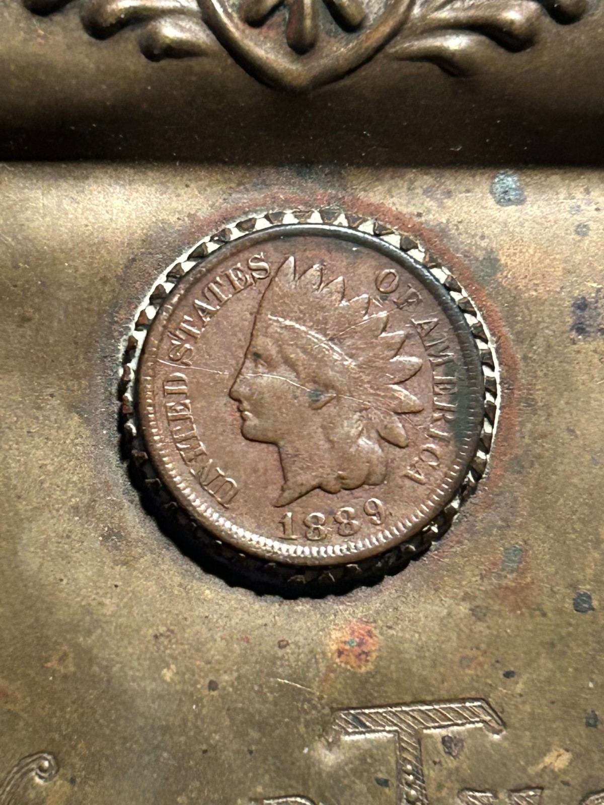 1889 Indian Head Penny "For Your Thoughts" Tray