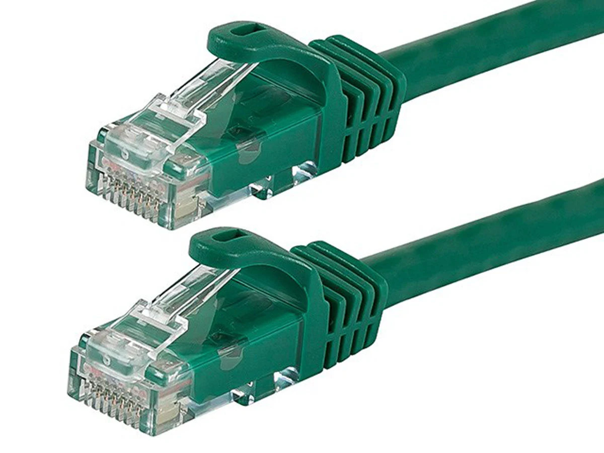 Flexboot Cat6 Ethernet Patch Cable Network RJ45 Stranded UTP 24AWG 0.5ft Green