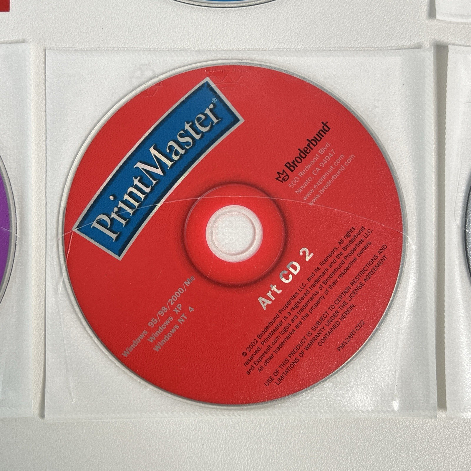 PrintMaster Gold 12 Broderbund 5 CD Set Win 95 98 XP 2000 PC Art Software 2002