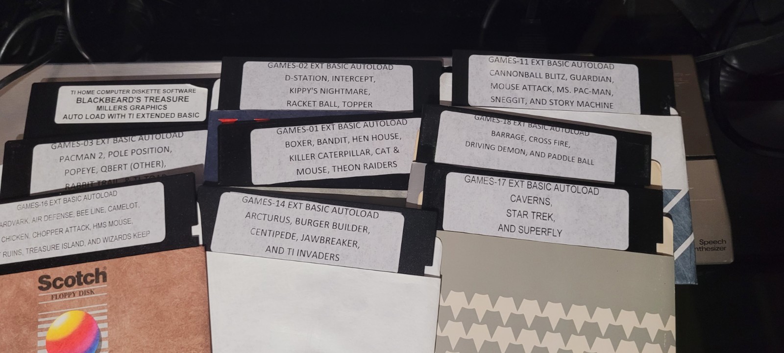 Texas Instruments TI-99/4A Vintage Home Computer Lot w/ Expansion 150+ programs