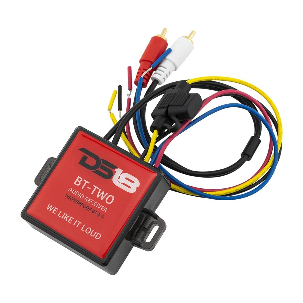 BT-Two Bluetooth Receiver - IP65 Waterproof Rated, BT 4.0, Small, Red