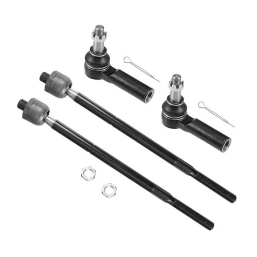 4 Pcs Front Inner Outer Tie Rod Ends Suspension Steering Tie Rod End for Ram