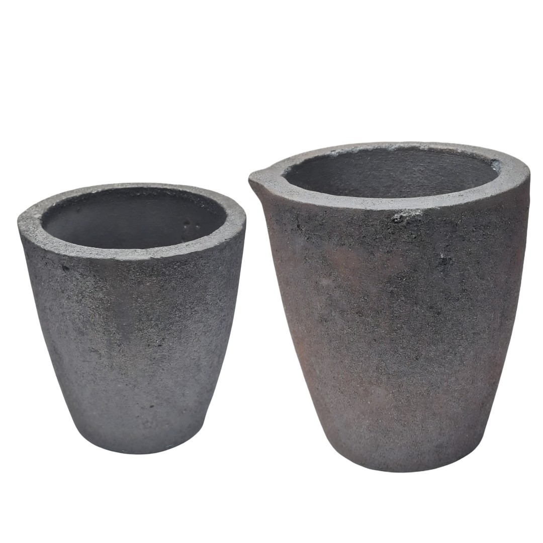 Set of 2 Foundry Crucibles (2 KG & 3 KG) | Metal Melting Crucible for Furnace
