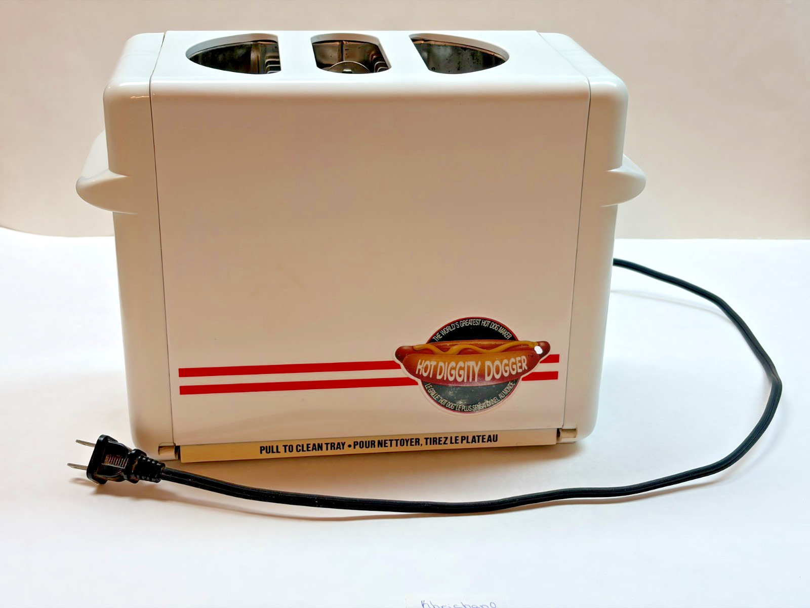 World's Greatest Hot Diggity Dogger Hot Dog Maker Bun Model HD 2121 Toaster Rare