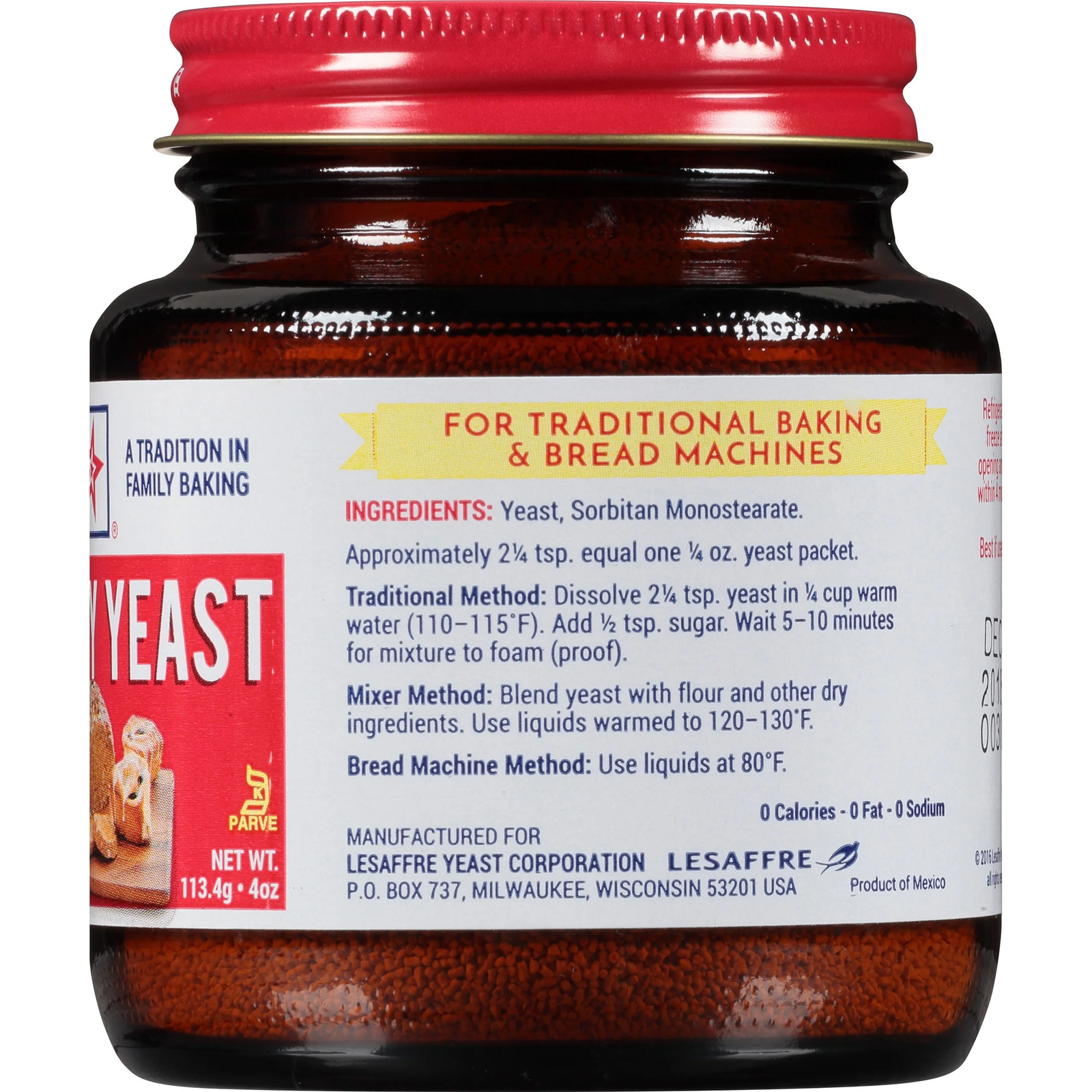 Active Dry Yeast 4oz Jar