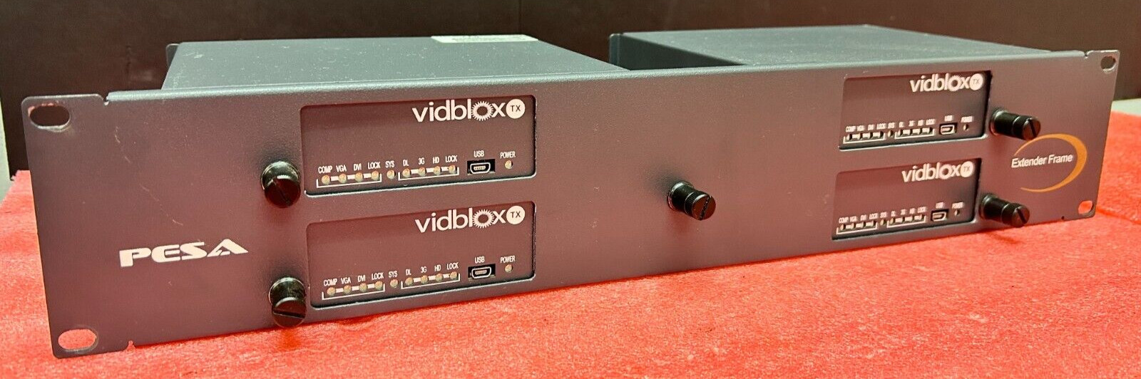 Pesa DL-RKMT-2RU-2PS Rack Mount Kit & (4) VidBlox Modules & (2) Power Supplies