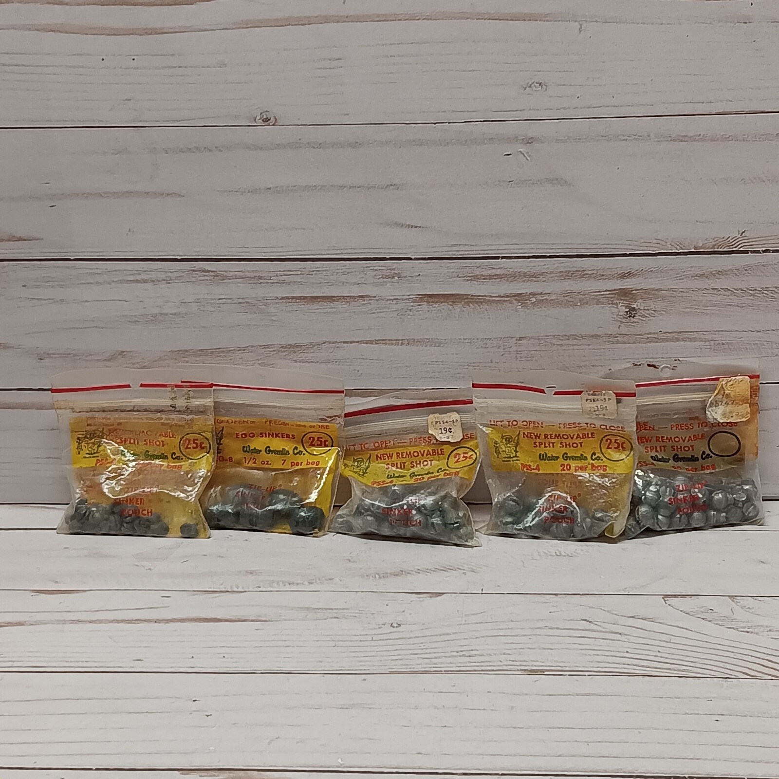 Walter Gremlin Removable Split Shots  2 Full Bags 2 Partial & Egg Sinkers peg-8