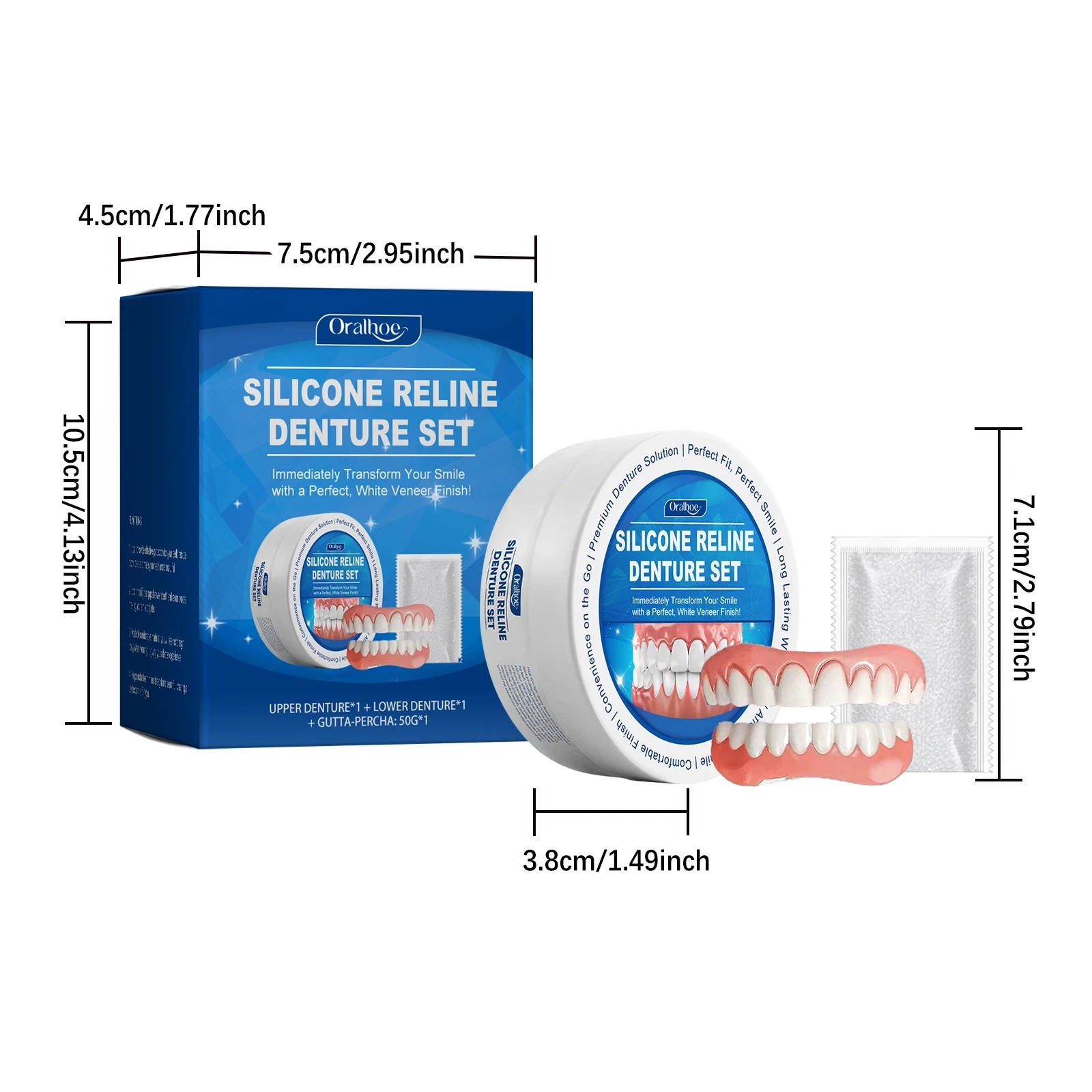 Denture Reline Denture Set, Soft Denture Reline Kit