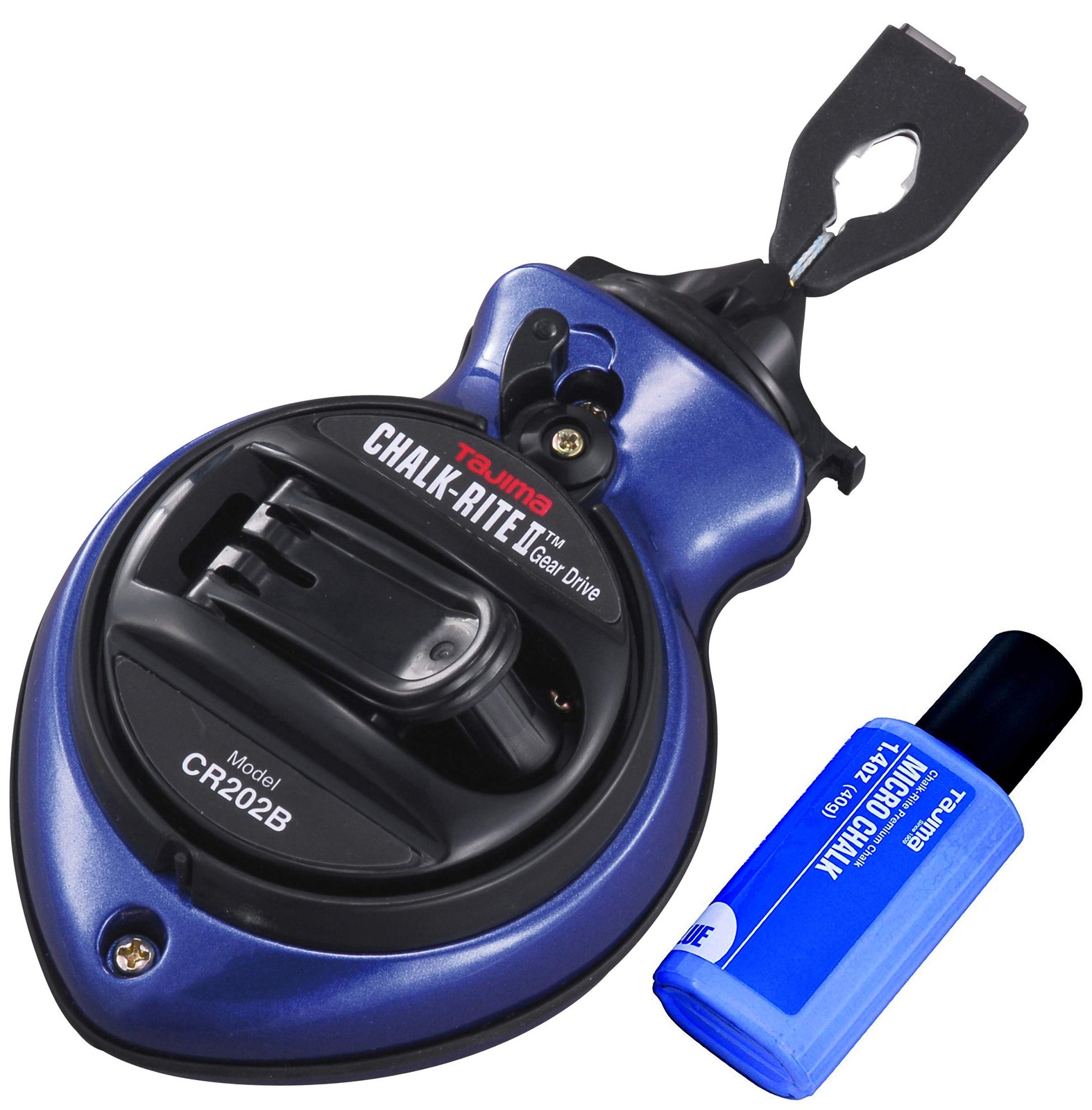 TAJIMA Chalk Line - Chalk-Rite II Box with 1 Count (Pack of 1), Blue