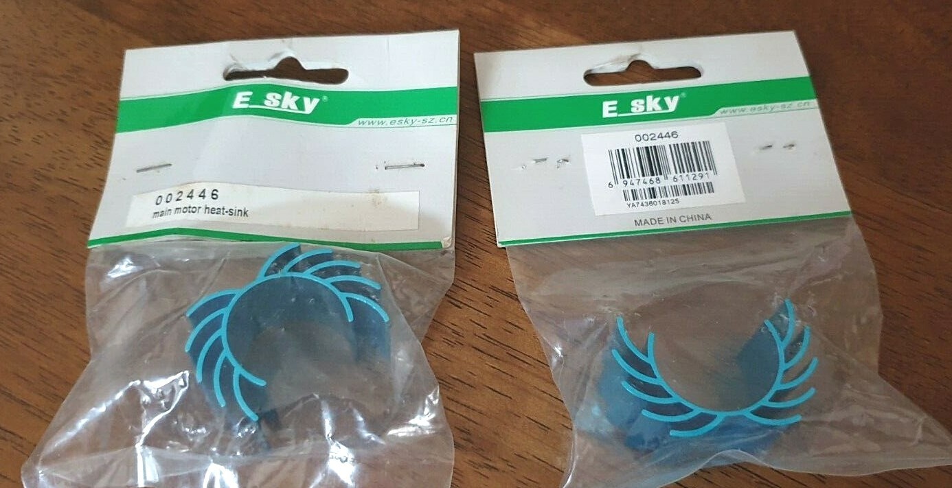 ESKY #002446 motor heat sinks x2 NEW in BAG