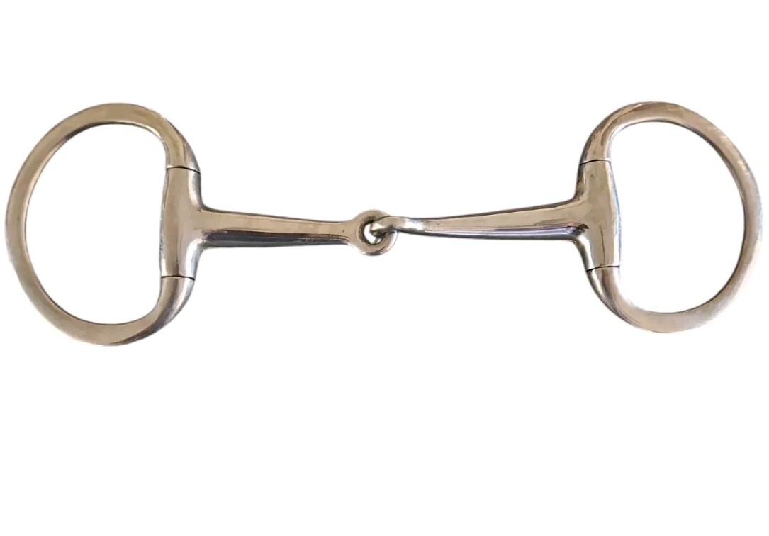 Centaur Jointed HORSE Flat Eggbutt Snaffle Bit -Stainless Steel -Size 5 1/2"