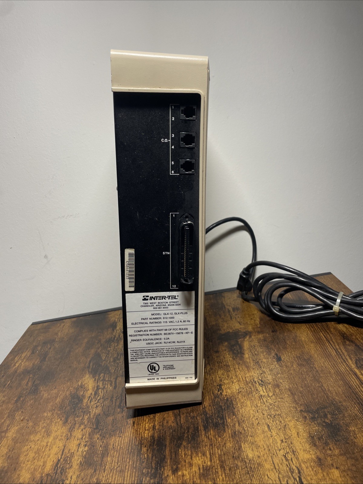 Intertel GLX+ 612.1000 Key Service Unit GLX-12, GLX-PLUS UNTESTED AS IS