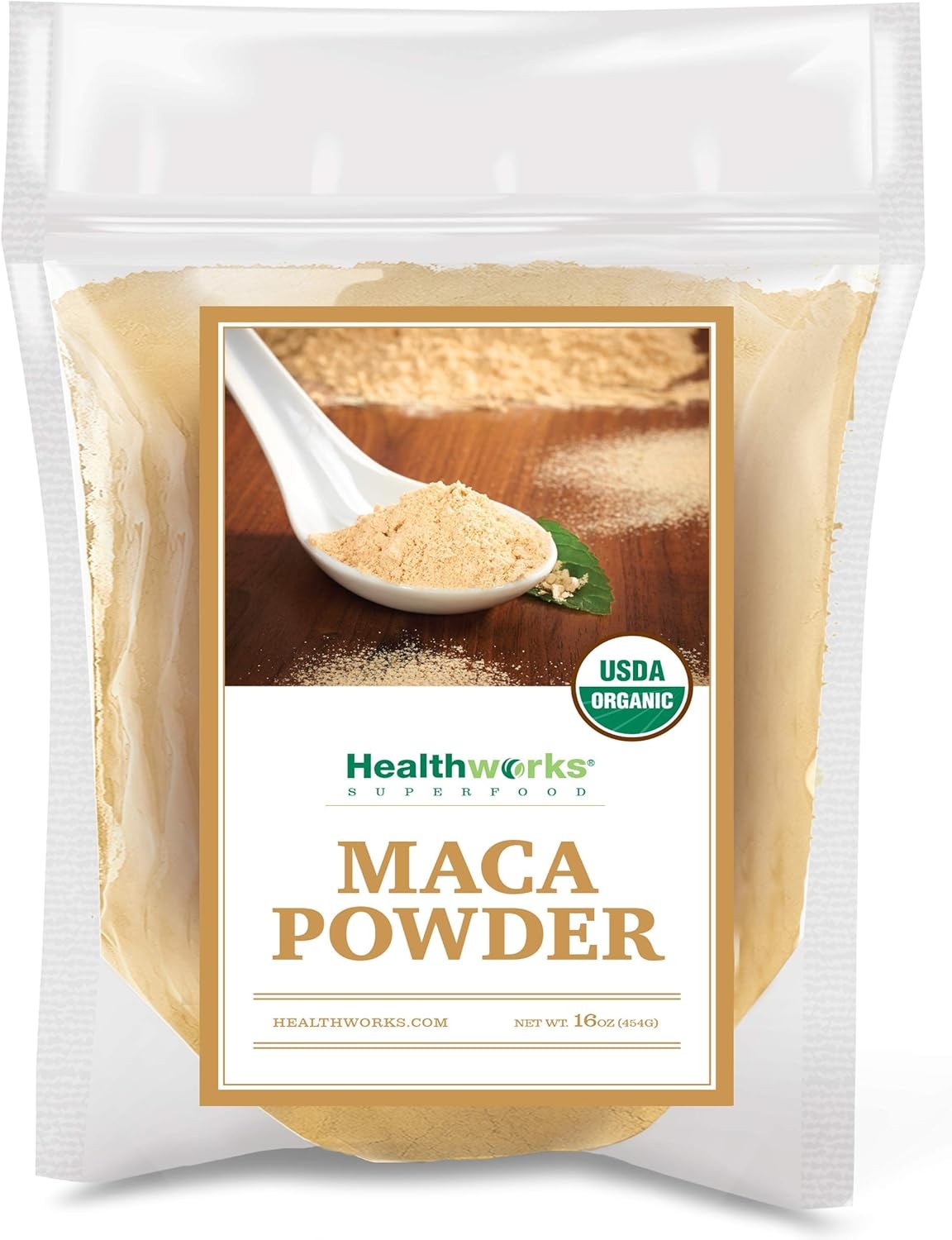 Healthworks Superfoods Organic Maca Powder Raw - 16 Oz / 1 Pound (Pack of 1)