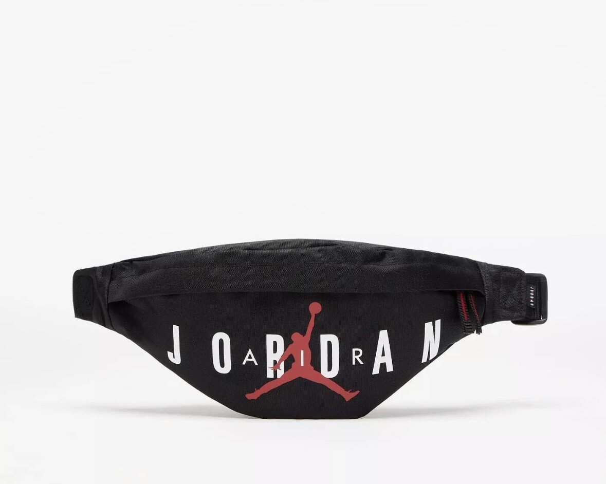 Air Jordan Crossbody Bag Black Red waist bag Fanny Pack 9B0533-023 NEW Fast ship